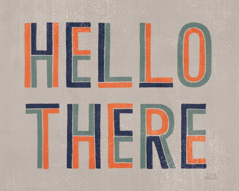 Retro Words III Gray Crop by Laura Marshall