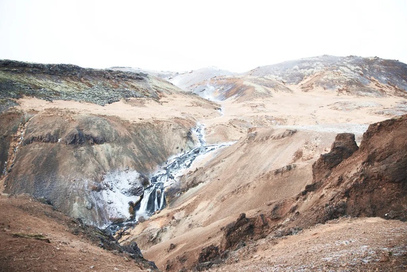Reykjadalur Hot River by Laura Marshall. SKU 69905i. Archival Giclee Fine art print for wall decor.