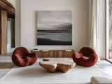 Salt Creek IV by Laura Marshall. Shown as extra-large giant wall art in a modern living room. Available as an archival giclee rolled canvas, fine art paper, or poster print. SKU 64405a.