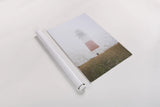 Sankaty Head in the Fog by Laura Marshall. shown as a rolled paper print. Available as archival giclee rolled canvas, fine art paper, or poster print. SKU 39642h.