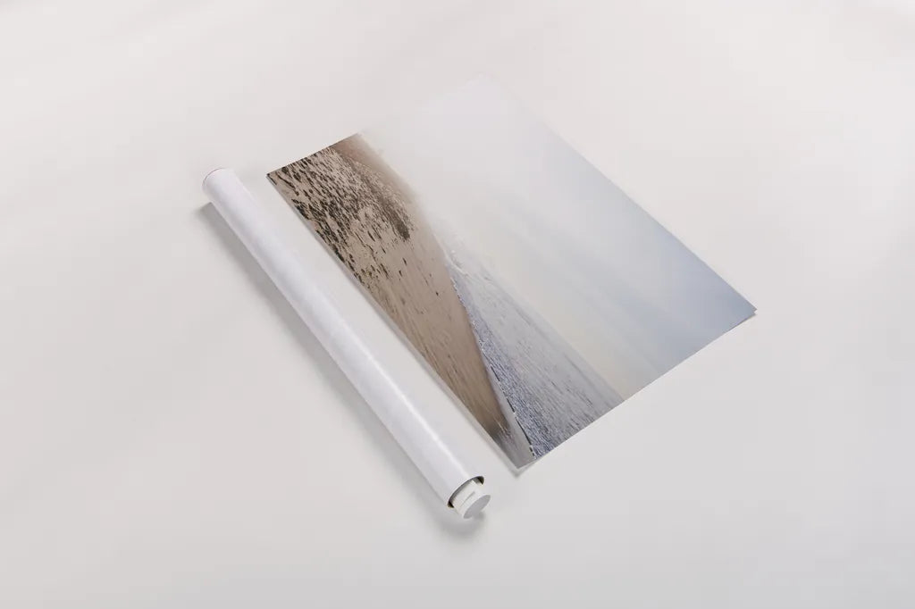 Santa Monica Beach II by Laura Marshall. shown as a rolled paper print. Available as archival giclee rolled canvas, fine art paper, or poster print. SKU 81303i.