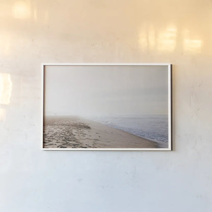 Santa Monica Beach II by Laura Marshall. shown as a paper print in a white frame. Available as a archival giclee rolled canvas, fine art paper, or poster print. SKU 81303i.
