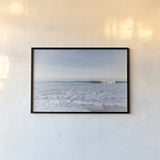 Santa Monica Beach III by Laura Marshall. shown as a paper print in a black flame. Available as a archival giclee rolled canvas, fine art paper, or poster print. SKU 81304i.