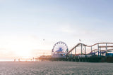 Santa Monica Pier by Laura Marshall. SKU 81306i. Archival Giclee Fine art print for wall decor.