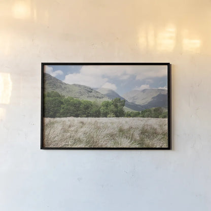 Scottish Highlands III by Laura Marshall. shown as a paper print in a black flame. Available as a archival giclee rolled canvas, fine art paper, or poster print. SKU 63277i.