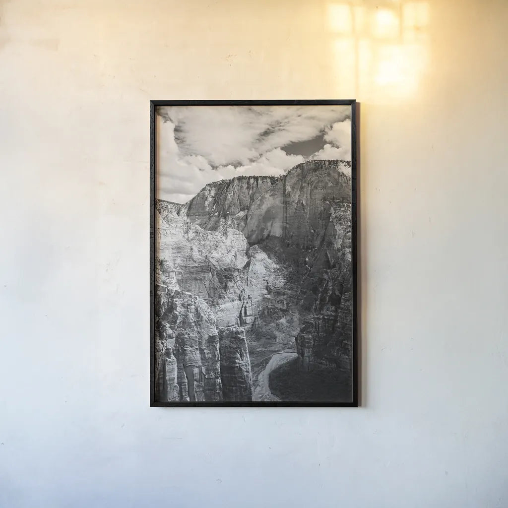 Scouts Landing II by Laura Marshall. shown as a paper print in a black flame. Available as a archival giclee rolled canvas, fine art paper, or poster print. SKU 64415h.