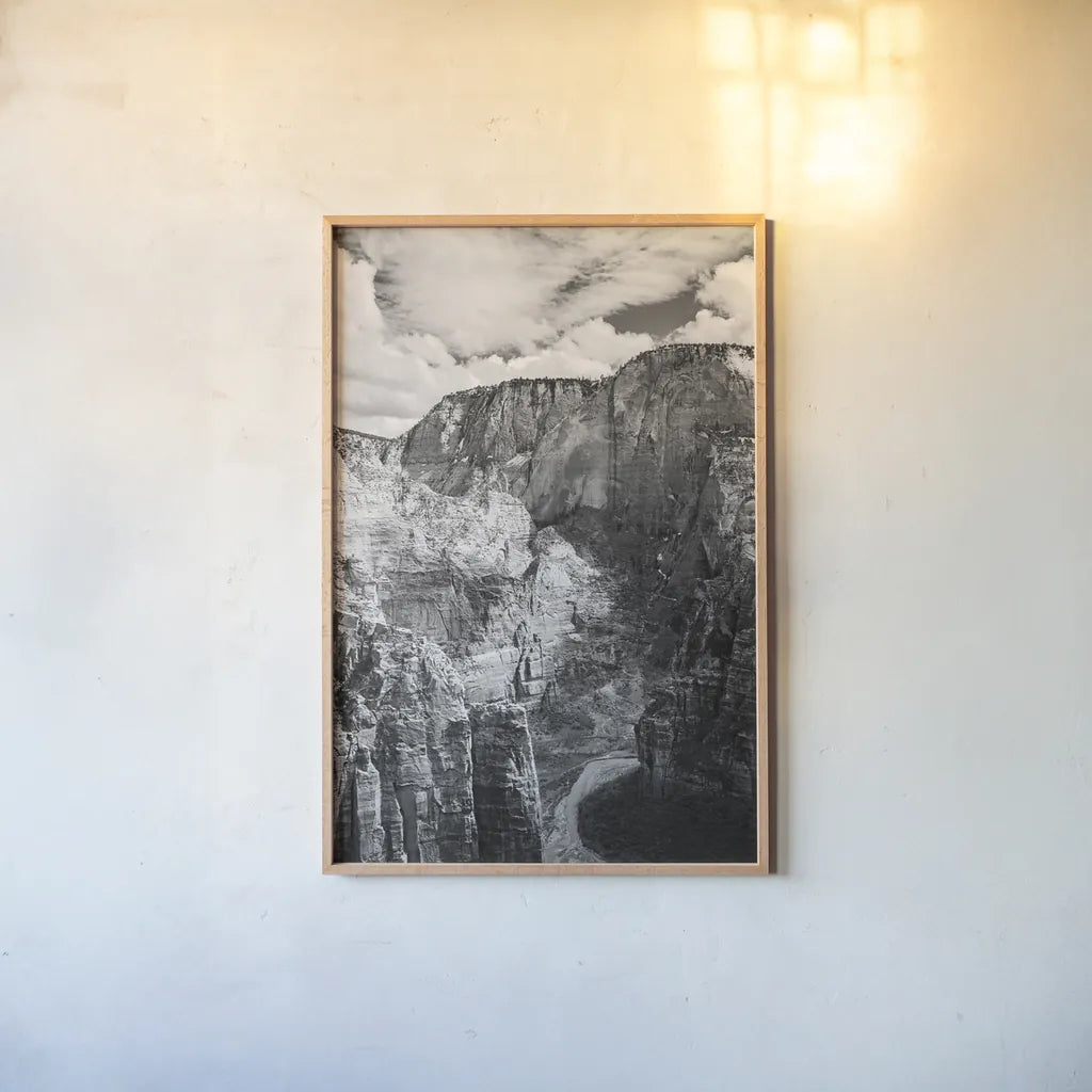 Scouts Landing II by Laura Marshall. shown as a paper print in a natural frame. Available as a archival giclee rolled canvas, fine art paper, or poster print. SKU 64415h.