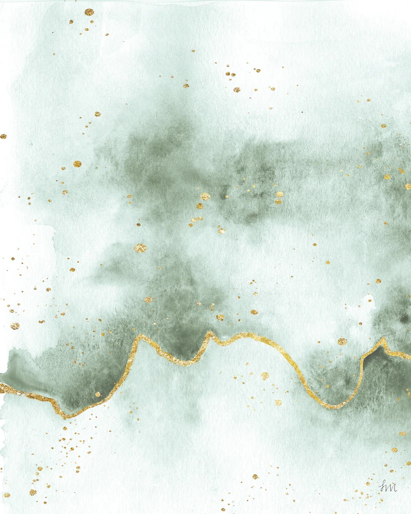 Sea Flow with Gold II by Laura Marshall