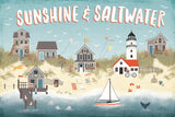 Seaside Village I by Laura Marshall. SKU 51991i. Archival Giclee Fine art print for wall decor.