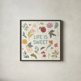 September Sweetness II by Laura Marshall. Shown in a sleek black glass frame for a contemporary gallery look. Available as an archival giclee rolled canvas, fine art paper, or poster print. SKU 69610a.