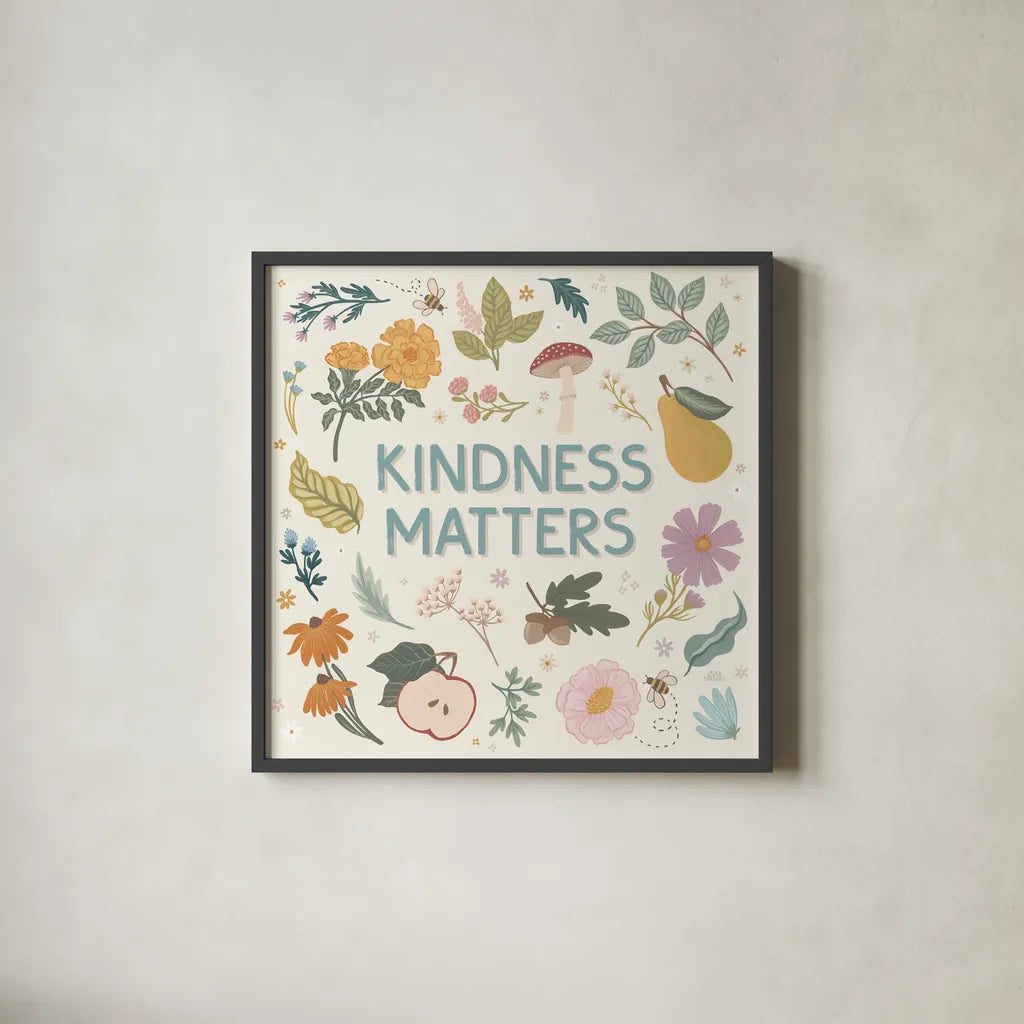 September Sweetness III by Laura Marshall. Shown in a sleek black glass frame for a contemporary gallery look. Available as an archival giclee rolled canvas, fine art paper, or poster print. SKU 69611a.