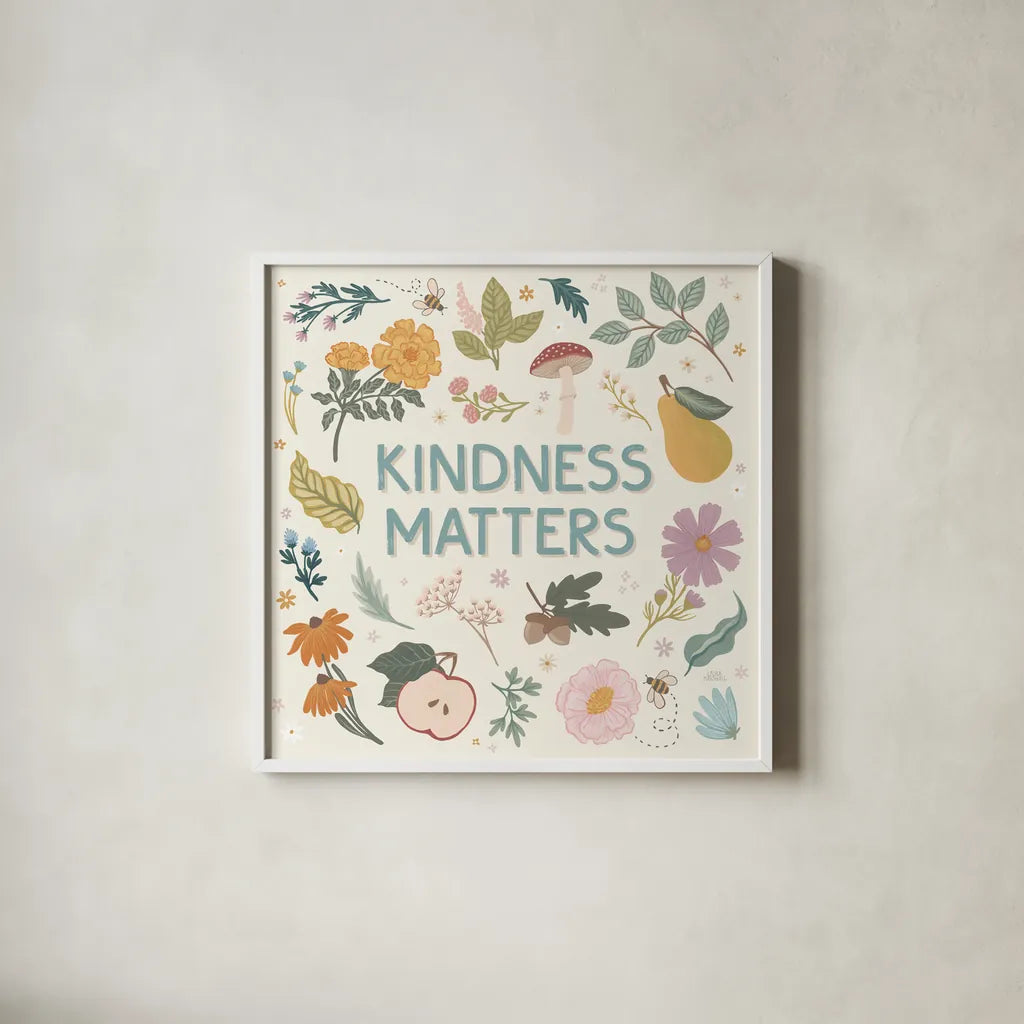 September Sweetness III by Laura Marshall. Shown in a crisp white glass frame for a clean and minimalist style. Available as an archival giclee rolled canvas, fine art paper, or poster print. SKU 69611a.