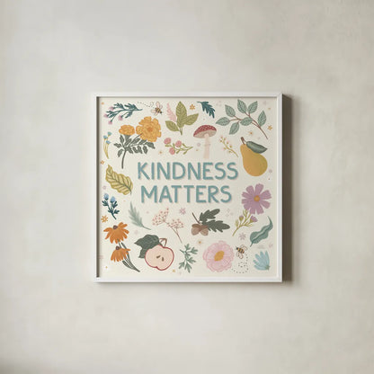 September Sweetness III by Laura Marshall. Shown in a crisp white glass frame for a clean and minimalist style. Available as an archival giclee rolled canvas, fine art paper, or poster print. SKU 69611a.