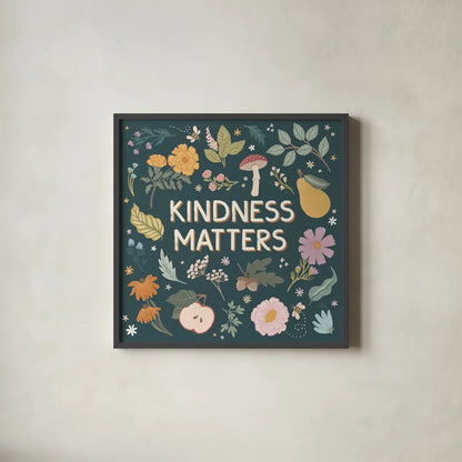 September Sweetness III Dark by Laura Marshall. Shown in a sleek black glass frame for a contemporary gallery look. Available as an archival giclee rolled canvas, fine art paper, or poster print. SKU 69620a.