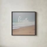 Serene Sea I by Laura Marshall. Shown in a sleek black glass frame for a contemporary gallery look. Available as an archival giclee rolled canvas, fine art paper, or poster print. SKU 39639a.