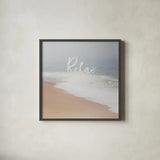 Serene Sea II by Laura Marshall. Shown in a sleek black glass frame for a contemporary gallery look. Available as an archival giclee rolled canvas, fine art paper, or poster print. SKU 39640a.
