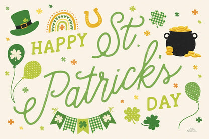 Shamrock Wishes I Light by Laura Marshall. SKU 83888i. Archival Giclee Fine art print for wall decor.