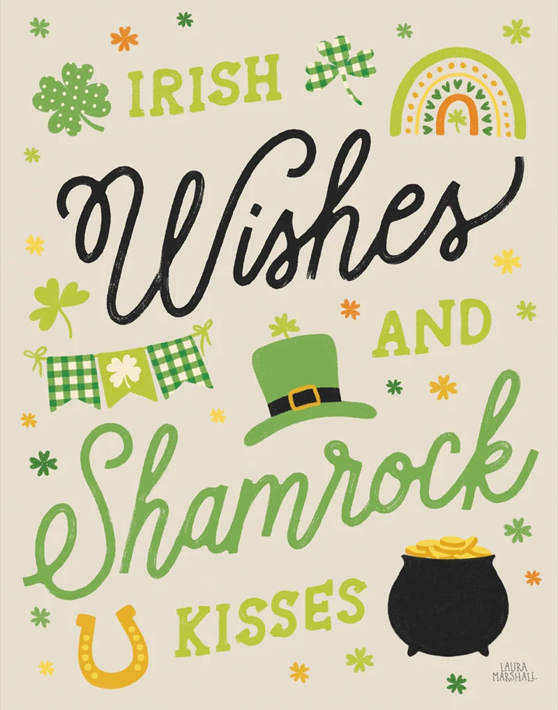 Shamrock Wishes II Beige by Laura Marshall