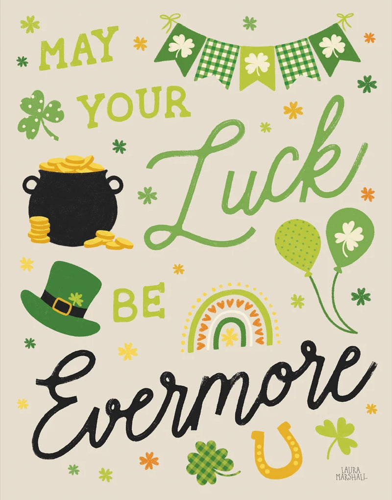 Shamrock Wishes III Beige by Laura Marshall