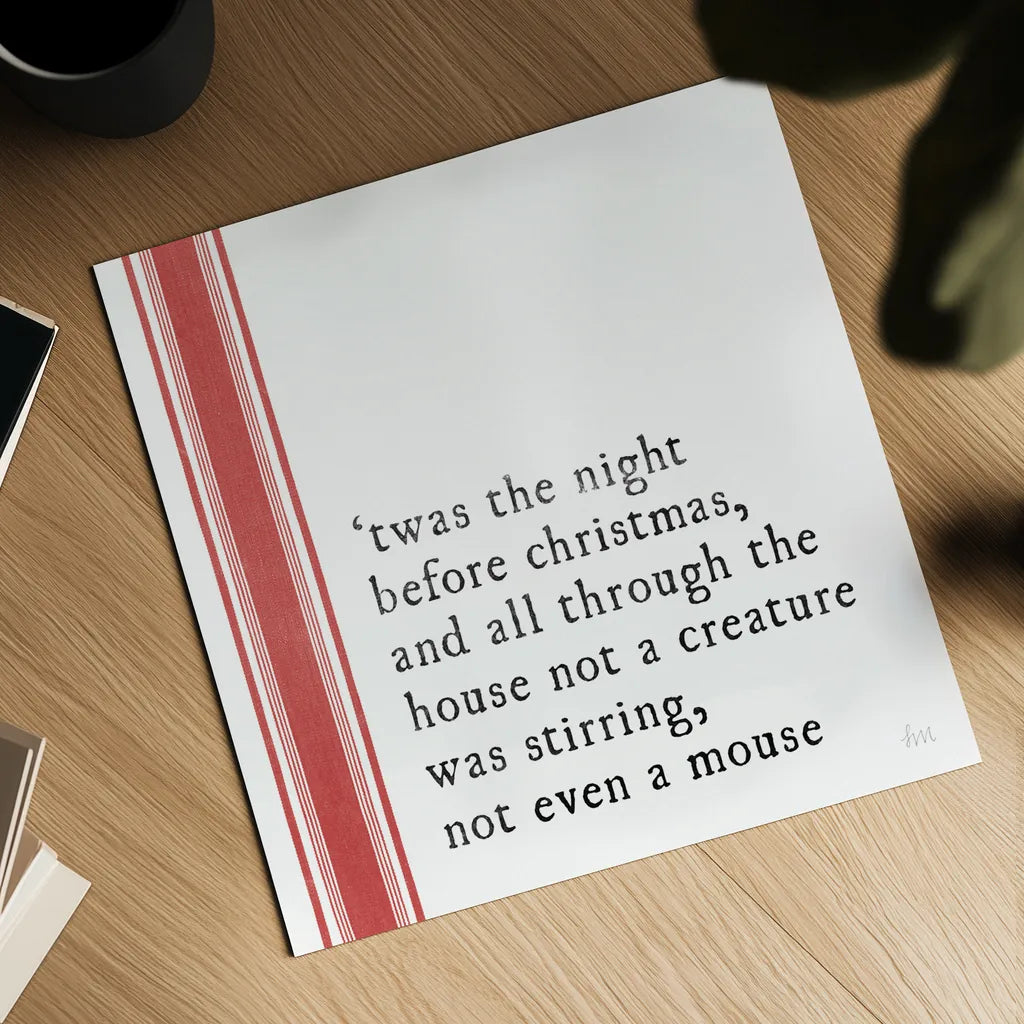 Simple Christmas I by Laura Marshall. Shown as a detailed flat fine art print, highlighting archival giclee quality. Available as an archival giclee rolled canvas, fine art paper, or poster print. SKU 59893a.