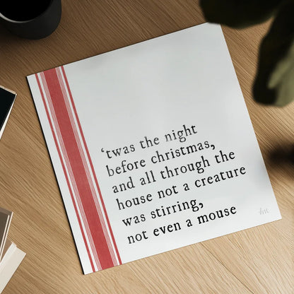 Simple Christmas I by Laura Marshall. Shown as a detailed flat fine art print, highlighting archival giclee quality. Available as an archival giclee rolled canvas, fine art paper, or poster print. SKU 59893a.