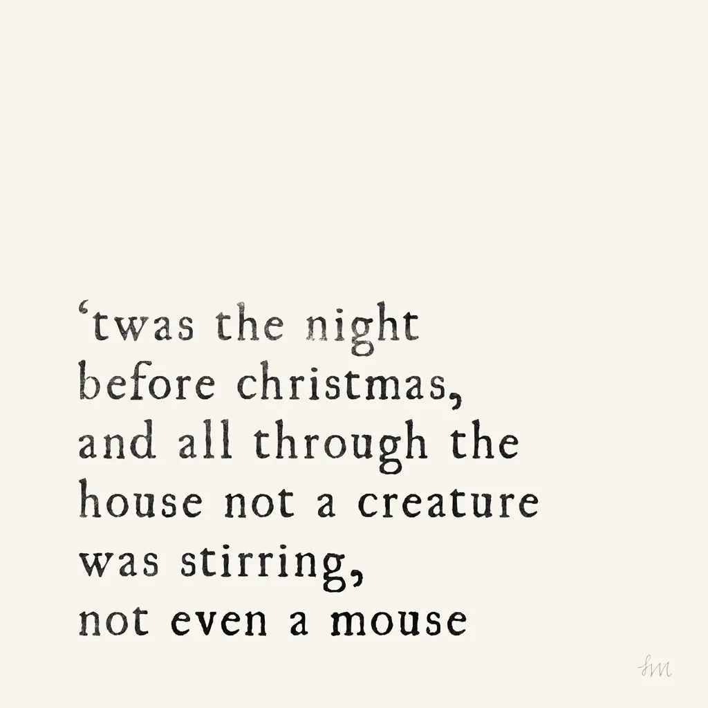 Simple Christmas I Cream by Laura Marshall. SKU 60041a. Archival Giclee Fine art print for wall decor.