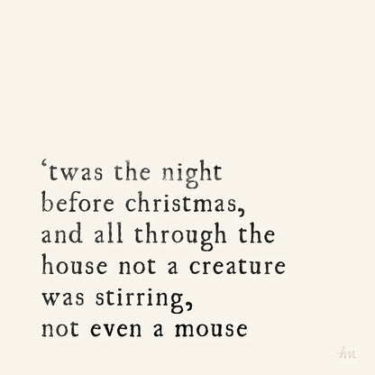 Simple Christmas I Cream by Laura Marshall. SKU 60041a. Archival Giclee Fine art print for wall decor.