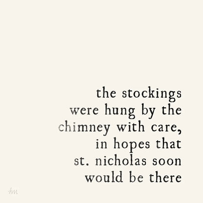 Simple Christmas II Cream by Laura Marshall. SKU 60042a. Archival Giclee Fine art print for wall decor.