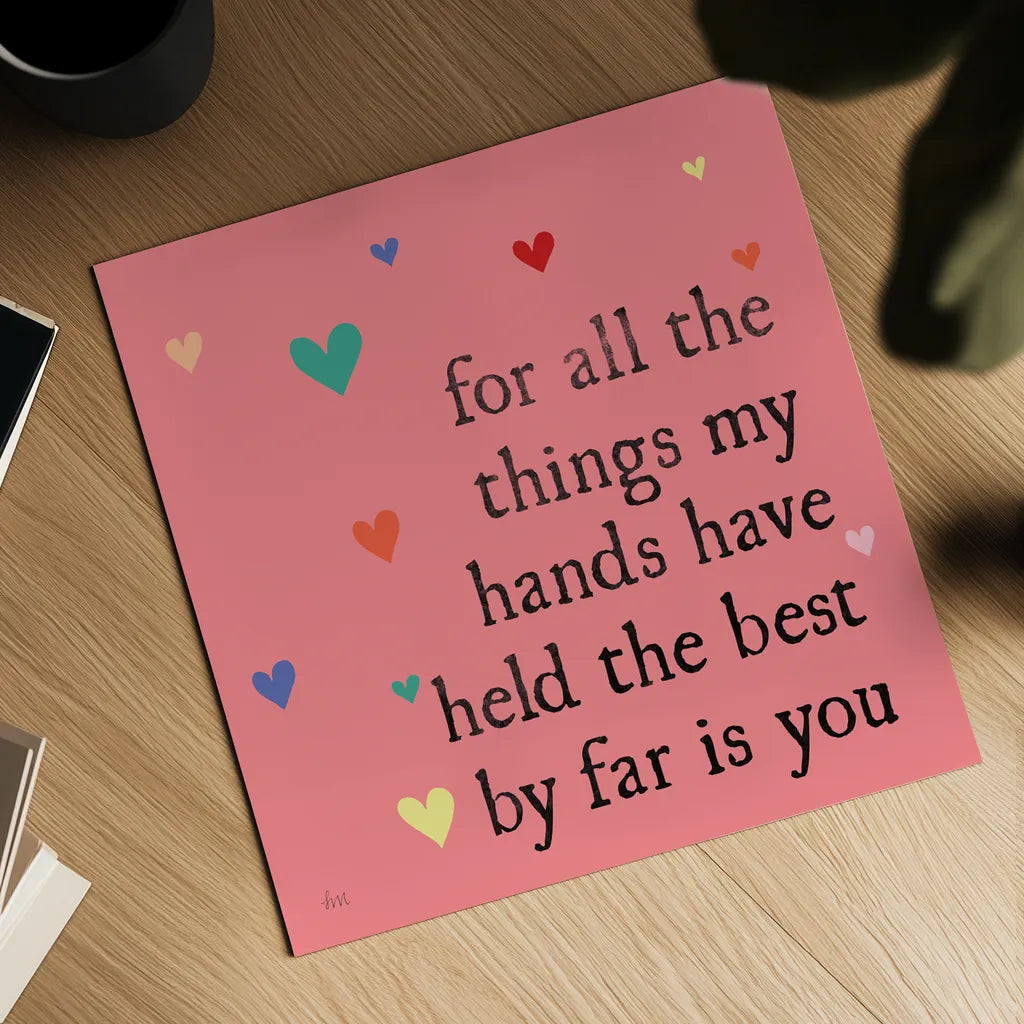 Simple Romance II Colorful by Laura Marshall. Shown as a detailed flat fine art print, highlighting archival giclee quality. Available as an archival giclee rolled canvas, fine art paper, or poster print. SKU 77935a.