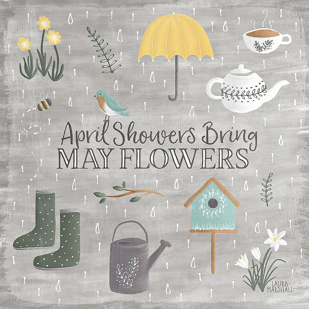 Smitten With Spring II by Laura Marshall. SKU 30826a. Archival Giclee Fine art print for wall decor.