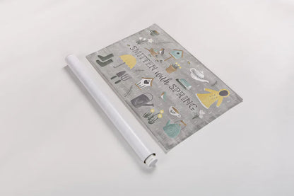 Smitten With Spring III by Laura Marshall. shown as a rolled paper print. Available as archival giclee rolled canvas, fine art paper, or poster print. SKU 30827i.