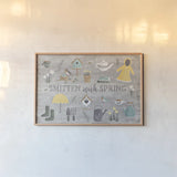 Smitten With Spring III by Laura Marshall. shown as a paper print in a natural frame. Available as a archival giclee rolled canvas, fine art paper, or poster print. SKU 30827i.