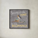 Smitten With Spring V by Laura Marshall. Shown in a sleek black glass frame for a contemporary gallery look. Available as an archival giclee rolled canvas, fine art paper, or poster print. SKU 30829a.