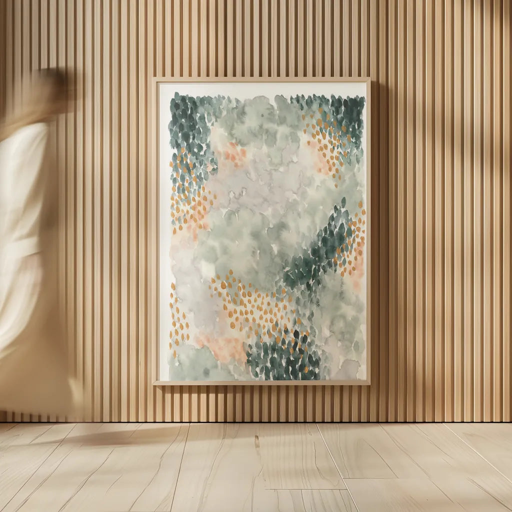 Spring Blooms I by Laura Marshall. shown as over sized large wall art. Available as an archival giclee rolled canvas, fine art paper, or poster print. SKU 51631h.