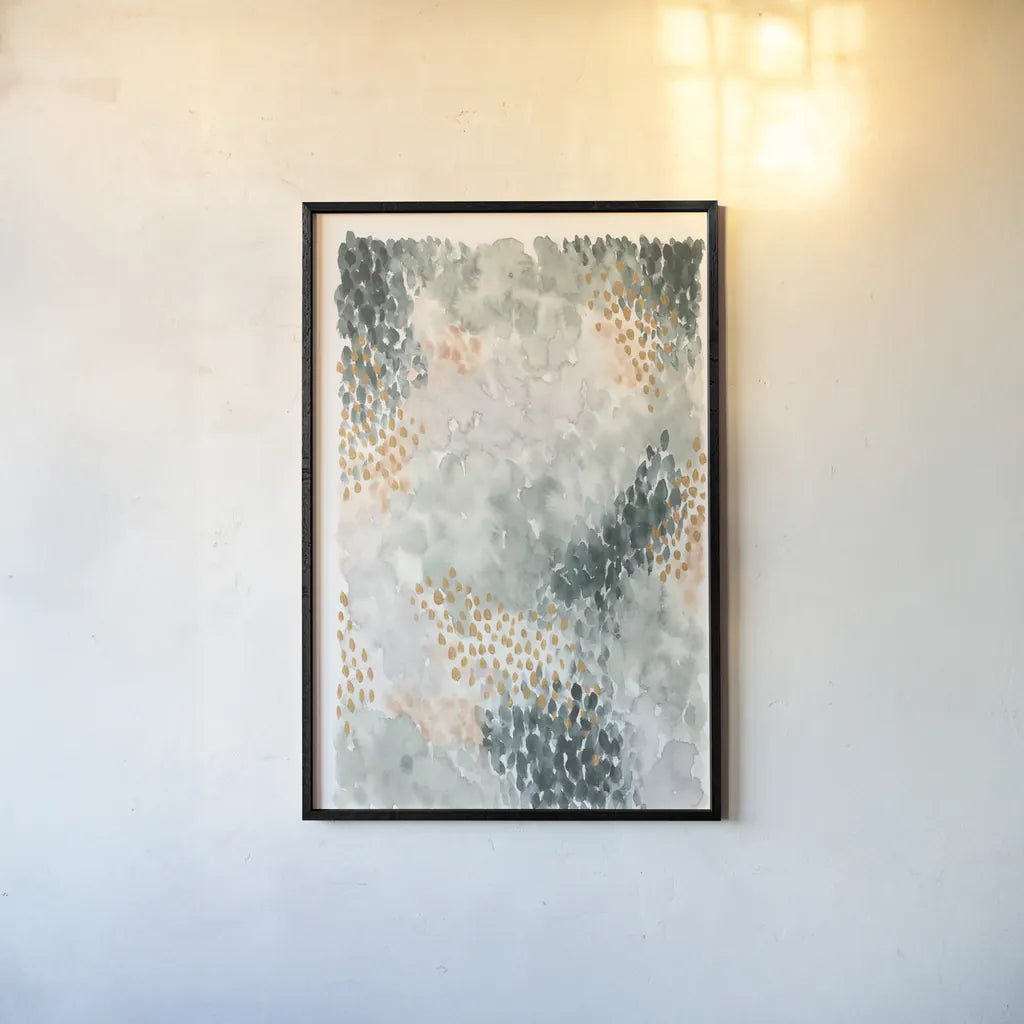 Spring Blooms I by Laura Marshall. shown as a paper print in a black flame. Available as a archival giclee rolled canvas, fine art paper, or poster print. SKU 51631h.