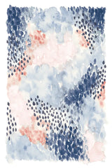 Spring Blooms I Blue by Laura Marshall. SKU 54047h. Archival Giclee Fine art print for wall decor.