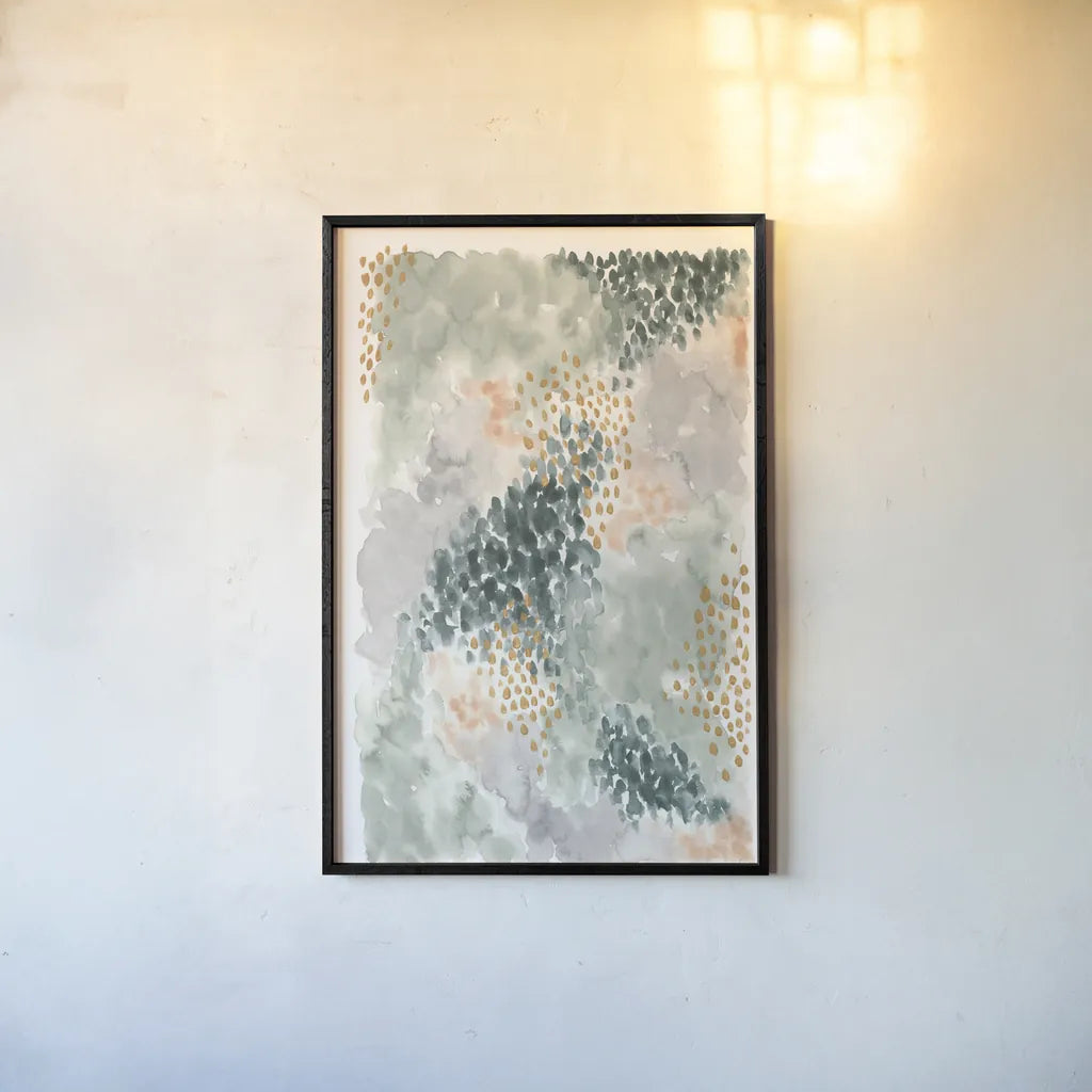 Spring Blooms II by Laura Marshall. shown as a paper print in a black flame. Available as a archival giclee rolled canvas, fine art paper, or poster print. SKU 51632h.