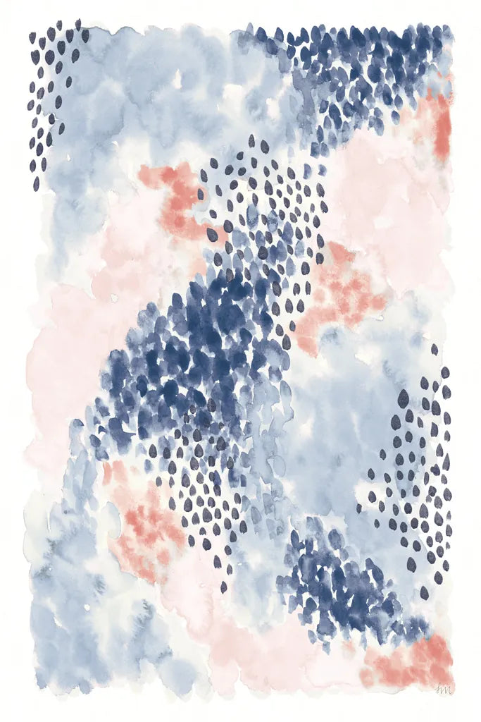 Spring Blooms II Blue by Laura Marshall. SKU 54048h. Archival Giclee Fine art print for wall decor.