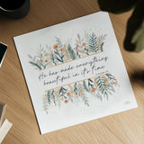 Spring Blooms III Faith by Laura Marshall. Shown as a detailed flat fine art print, highlighting archival giclee quality. Available as an archival giclee rolled canvas, fine art paper, or poster print. SKU 99034a.