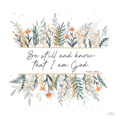 Spring Blooms IV Faith by Laura Marshall. SKU 99035a. Archival Giclee Fine art print for wall decor.