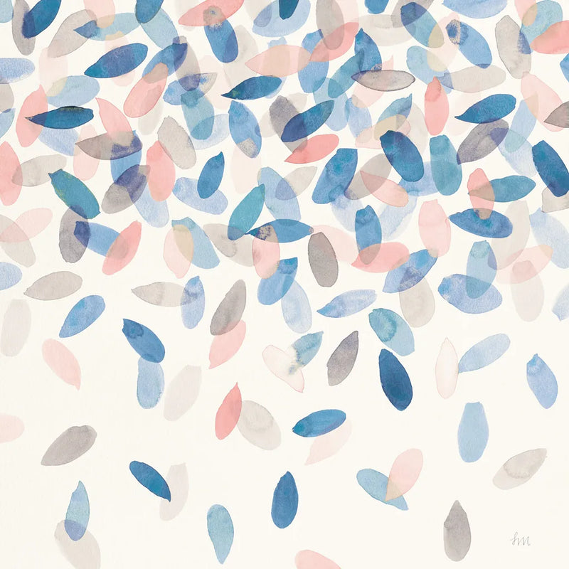 Spring Cascade II Blue Crop by Laura Marshall. SKU 40798a. Archival Giclee Fine art print for wall decor.