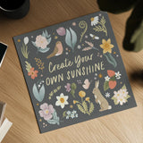 Spring Garden III Dark by Laura Marshall. Shown as a detailed flat fine art print, highlighting archival giclee quality. Available as an archival giclee rolled canvas, fine art paper, or poster print. SKU 73751a.