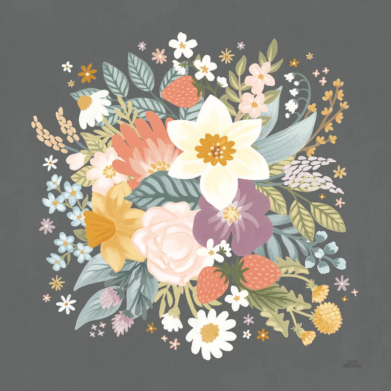 Spring Garden VII by Laura Marshall. SKU 73746a. Archival Giclee Fine art print for wall decor.