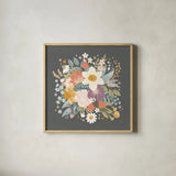 Spring Garden VII by Laura Marshall. Shown in a natural wood glass frame for a timeless modern aesthetic. Available as an archival giclee rolled canvas, fine art paper, or poster print. SKU 73746a.