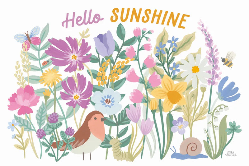 Spring Meadow I by Laura Marshall. SKU 86151i. Archival Giclee Fine art print for wall decor.