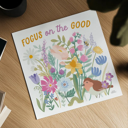 Spring Meadow II by Laura Marshall. Shown as a detailed flat fine art print, highlighting archival giclee quality. Available as an archival giclee rolled canvas, fine art paper, or poster print. SKU 86152a.