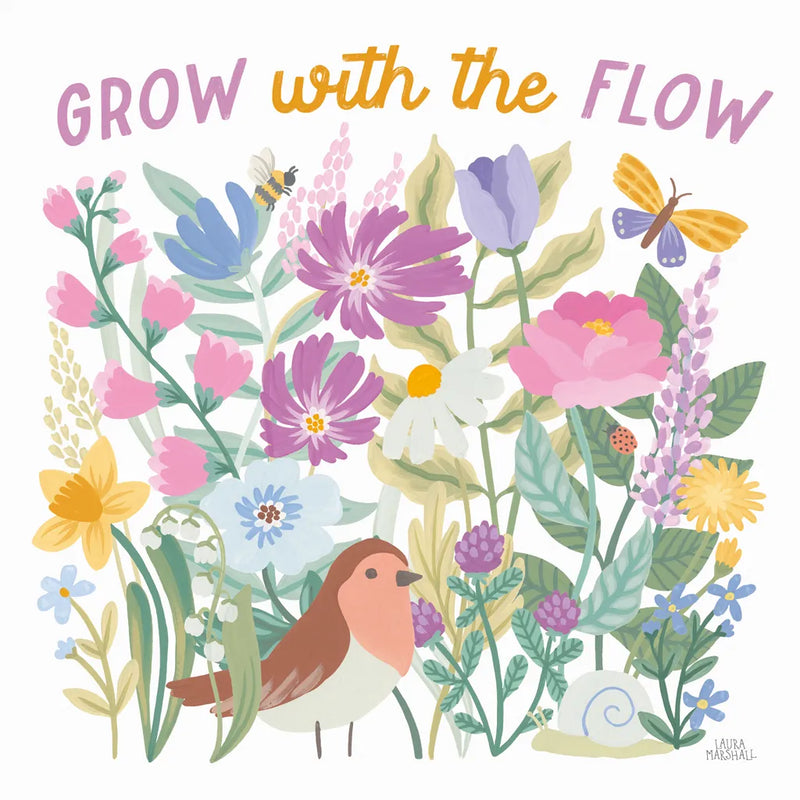 Spring Meadow III by Laura Marshall. SKU 86153a. Archival Giclee Fine art print for wall decor.