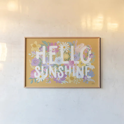 Spring Meadow IV by Laura Marshall. shown as a paper print in a natural frame. Available as a archival giclee rolled canvas, fine art paper, or poster print. SKU 86154i.