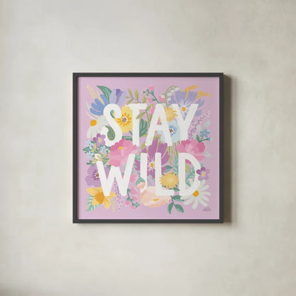 Spring Meadow V by Laura Marshall. Shown in a sleek black glass frame for a contemporary gallery look. Available as an archival giclee rolled canvas, fine art paper, or poster print. SKU 86155a.