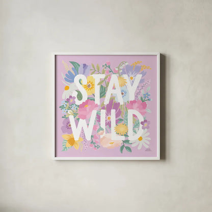 Spring Meadow V by Laura Marshall. Shown in a crisp white glass frame for a clean and minimalist style. Available as an archival giclee rolled canvas, fine art paper, or poster print. SKU 86155a.